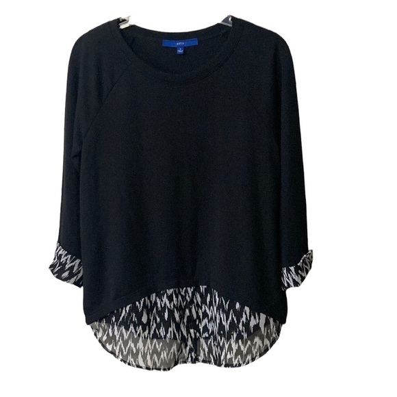 Apt 9 sweatshirt with false shirt tail - Picture 1 of 10